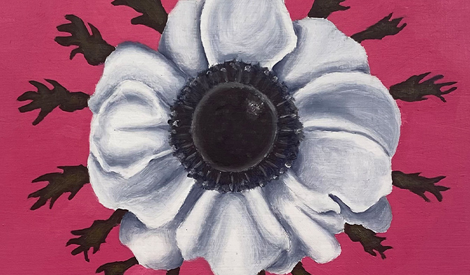 Anatomical representation of sight disguised as an anemone.